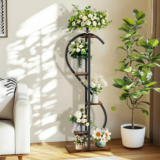 S-Shaped Corner Plant Rack