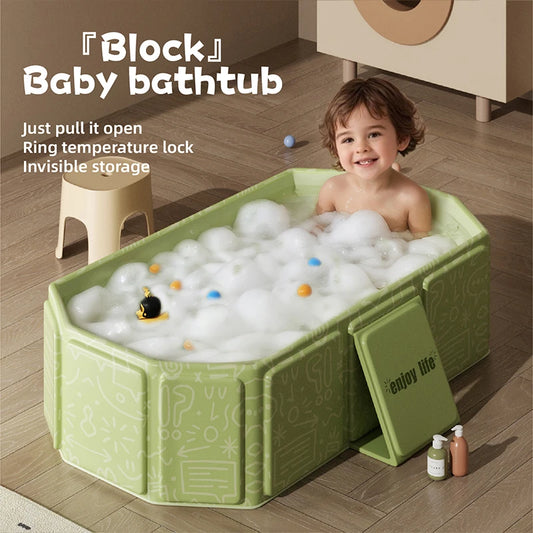 Thick foldable bathtub