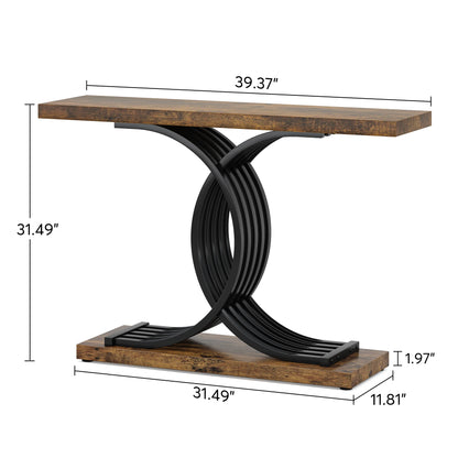 Gold Faux Marble Console