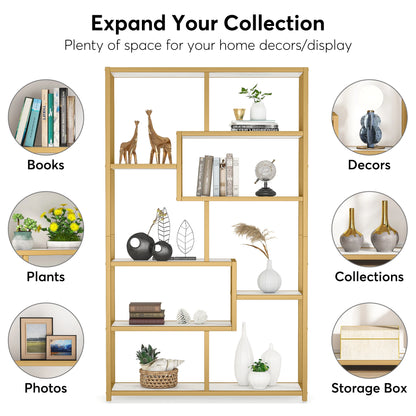 Gold Etagere Bookcase