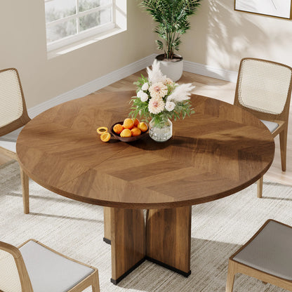 Round Wood Conference Table