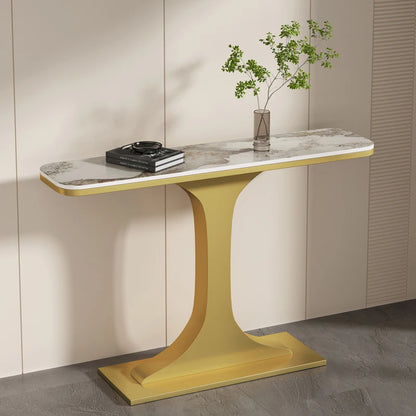 Luxury Corner Console Table – Modern Nordic Entryway Table with Unique Design for Living Rooms and Hallways