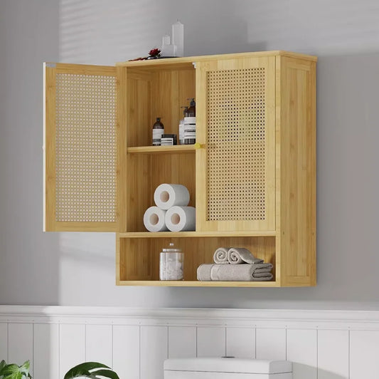 Bamboo Wall Storage Cabinet