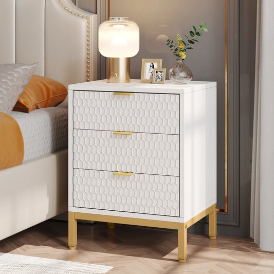 Hexagon 3-Drawer Nightstand
