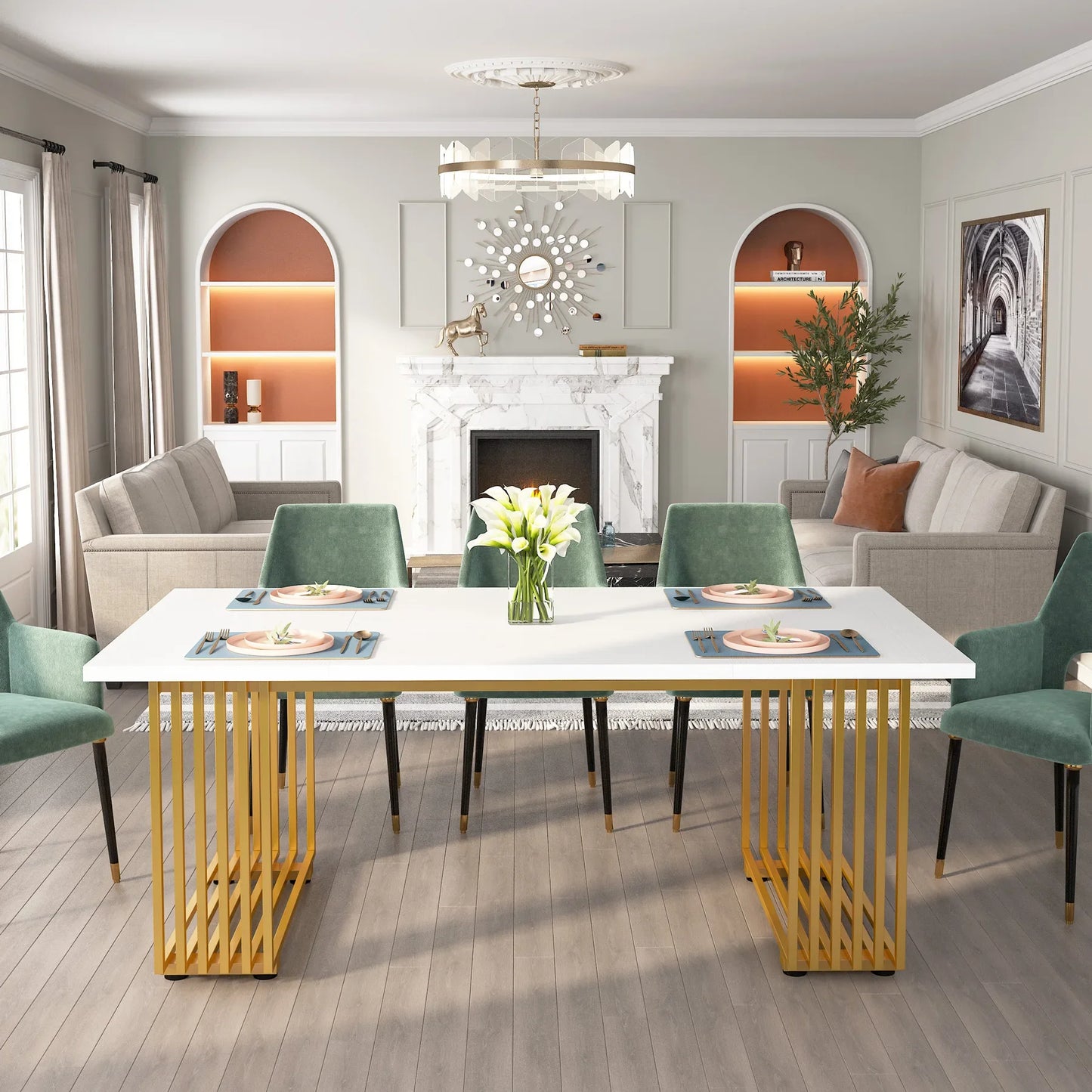 Gold-Leg Work Desk