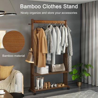 Vintage Bamboo Clothes Rack
