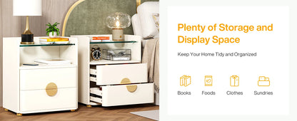 Modern White Nightstand