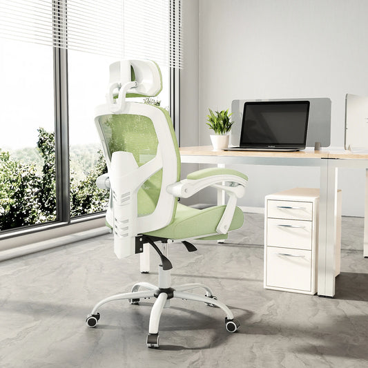 Ergonomic Reclining High Back Mesh Chair with Lumbar Support Pillow