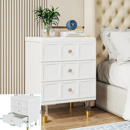 Modern White Nightstand