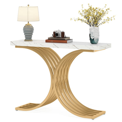 Gold Geometric Console