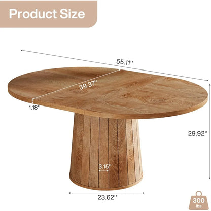 Fluted Oval Dining Table