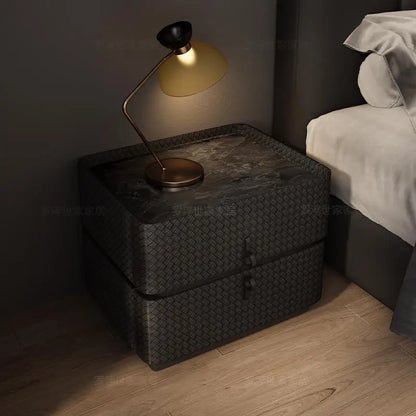 Black Aesthetic Nightstand Vintage Luxury Italian Drawers Bedside Table