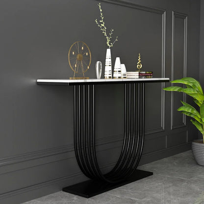 Salon Modern Corner Table – Italian Luxury Metal Console for Hallway and Living Room