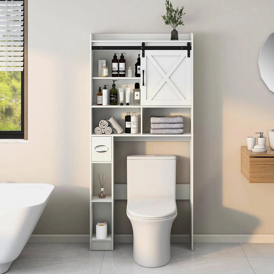 Wooden Over the Toilet Storage Cabinet