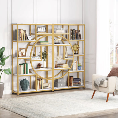 Gold Etagere Bookcase