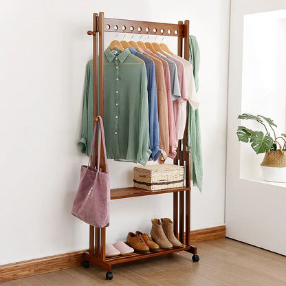 Vintage Bamboo Clothes Rack