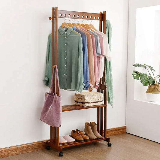 Vintage Bamboo Clothes Rack