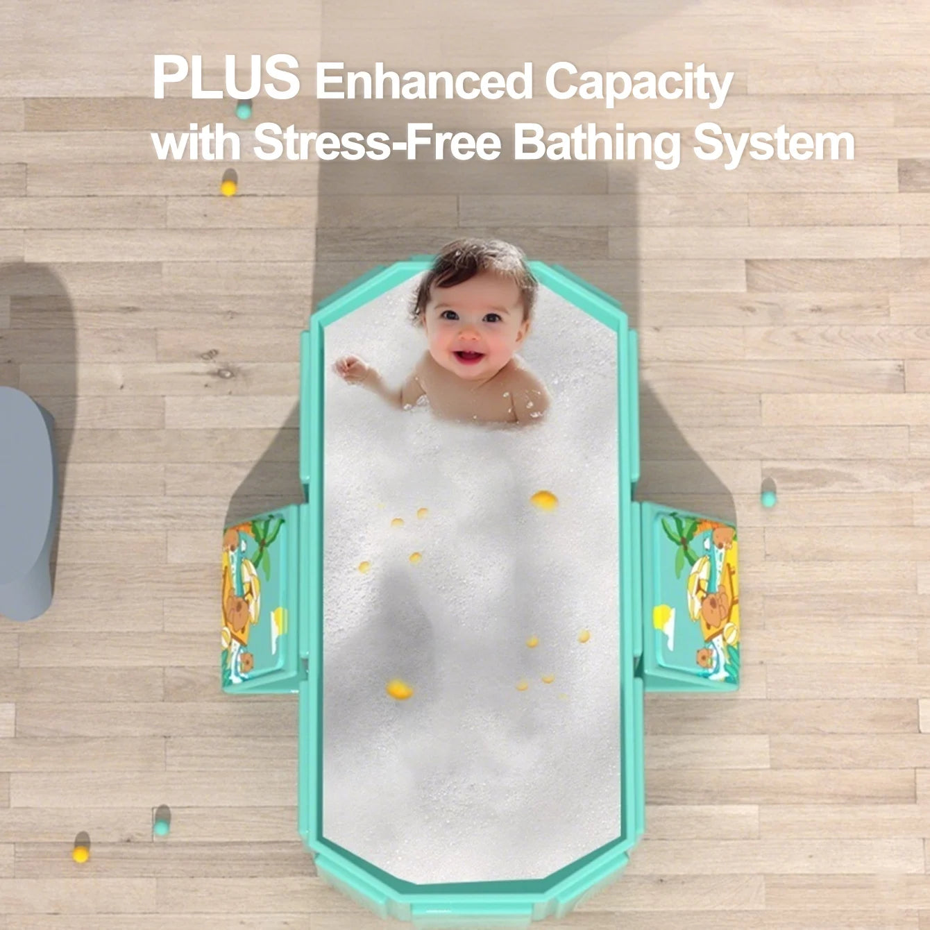 Thick foldable bathtub