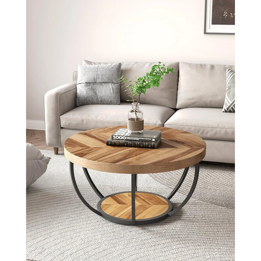 Round 2‑Tier Coffee Table