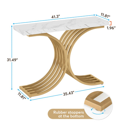 Gold Geometric Console