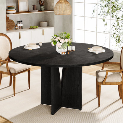 Round Wood Conference Table