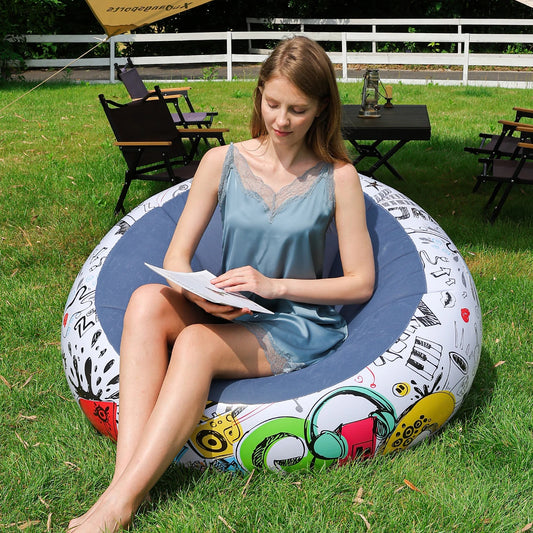 Thick one-piece inflatable lounge chair