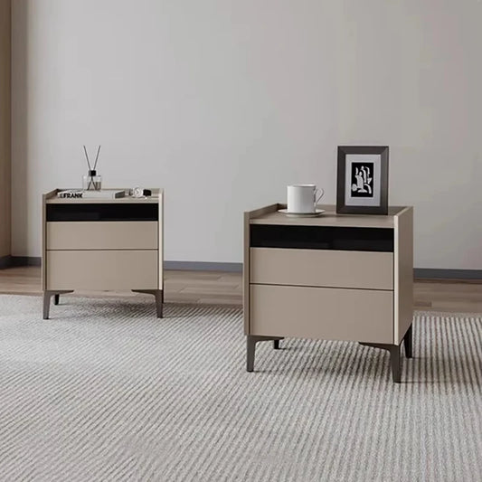 Italian Luxury Nightstand – Modern Nordic Bedside Table with Drawers
