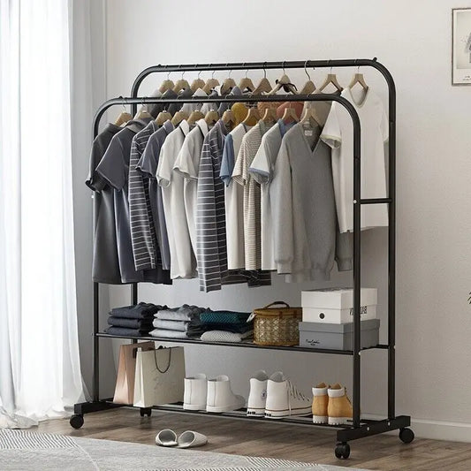Heavy Metal Double Clothes Rail Rack