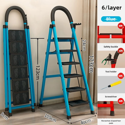Foldable Carbon Steel Ladder