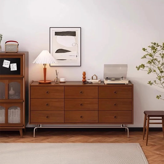 Classic Rustic Living Room Cabinet with Doors – Vintage Glam Storage Unit