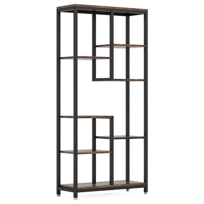 Industrial 6‑Tier Bookcase