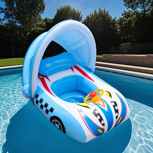Speedboat-shaped Inflatable Canopy Seat Ring