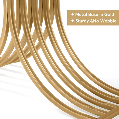 Gold Geometric Console