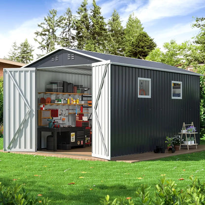 10×10 Outdoor Metal Storage Shed