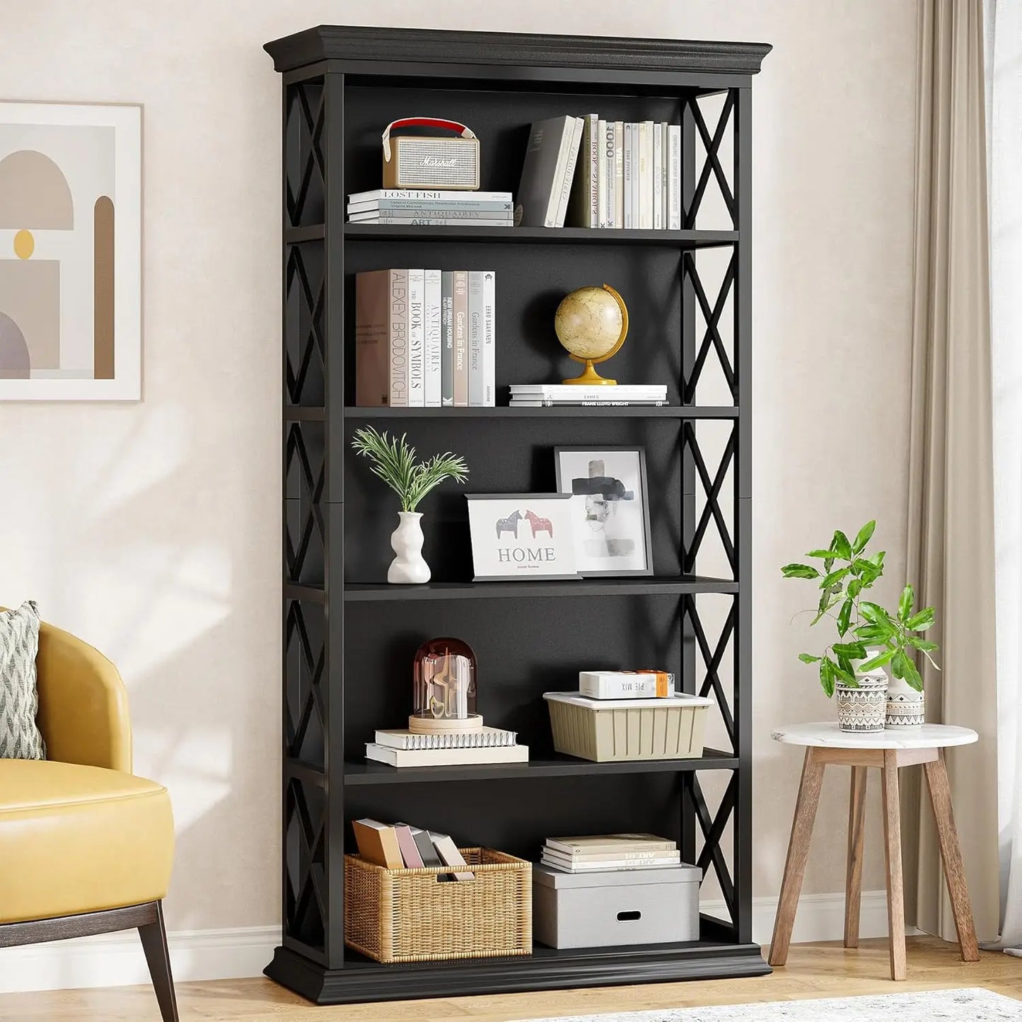 6 Tier Industrial Bookcase