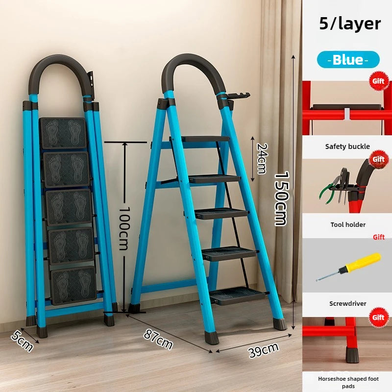 Foldable Carbon Steel Ladder