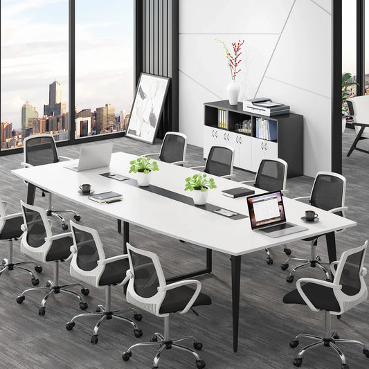 Boat-Shaped Conference Table