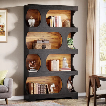 4 Tier Black Bookcase