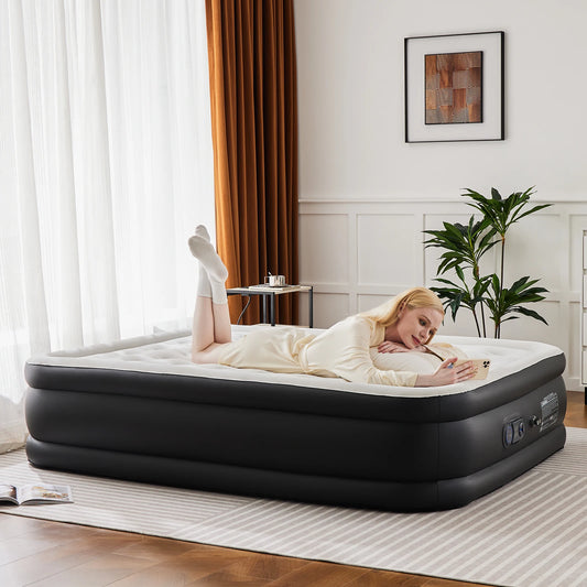 Queen Twin Size Air Mattress with Built-in Pump