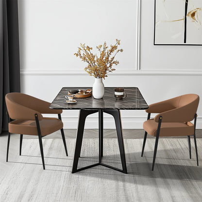 Set of 2 Leather Dining Chairs