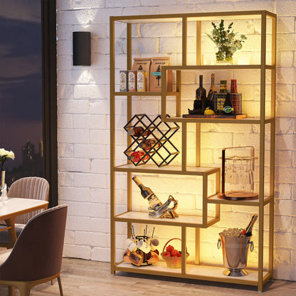 Gold Etagere Bookcase