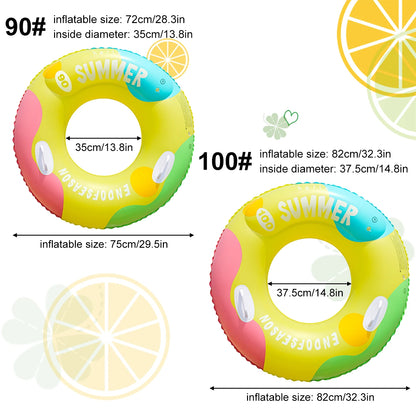 Vibrant Color Thickened Inflatable Swim Ring