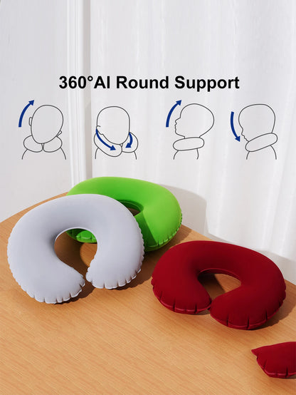 2Pcs inflatable U-shaped pillow