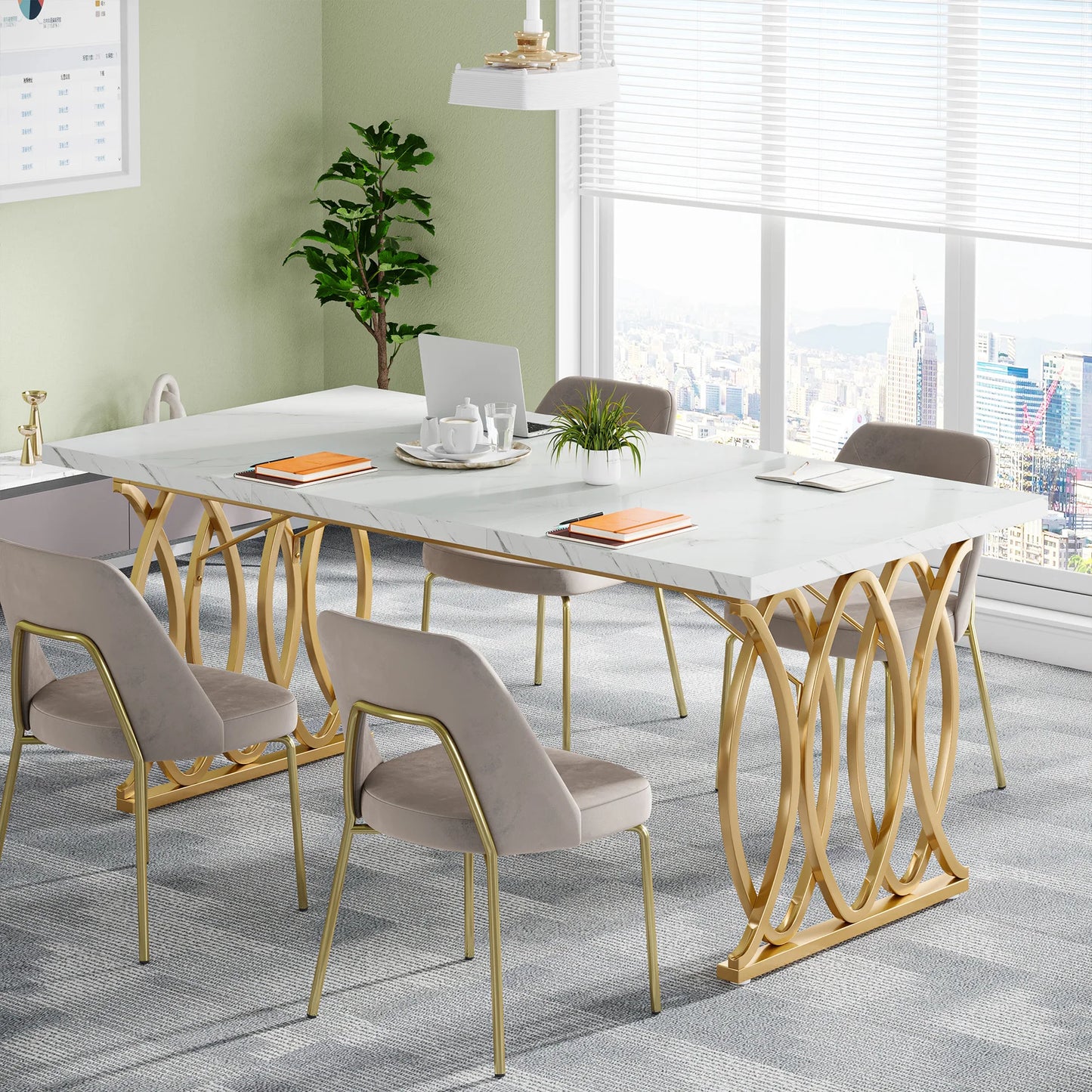 Gold-Leg Work Desk