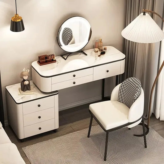 Luxury Vanity Table with Mirror & Drawers – Modern Classic Makeup Desk