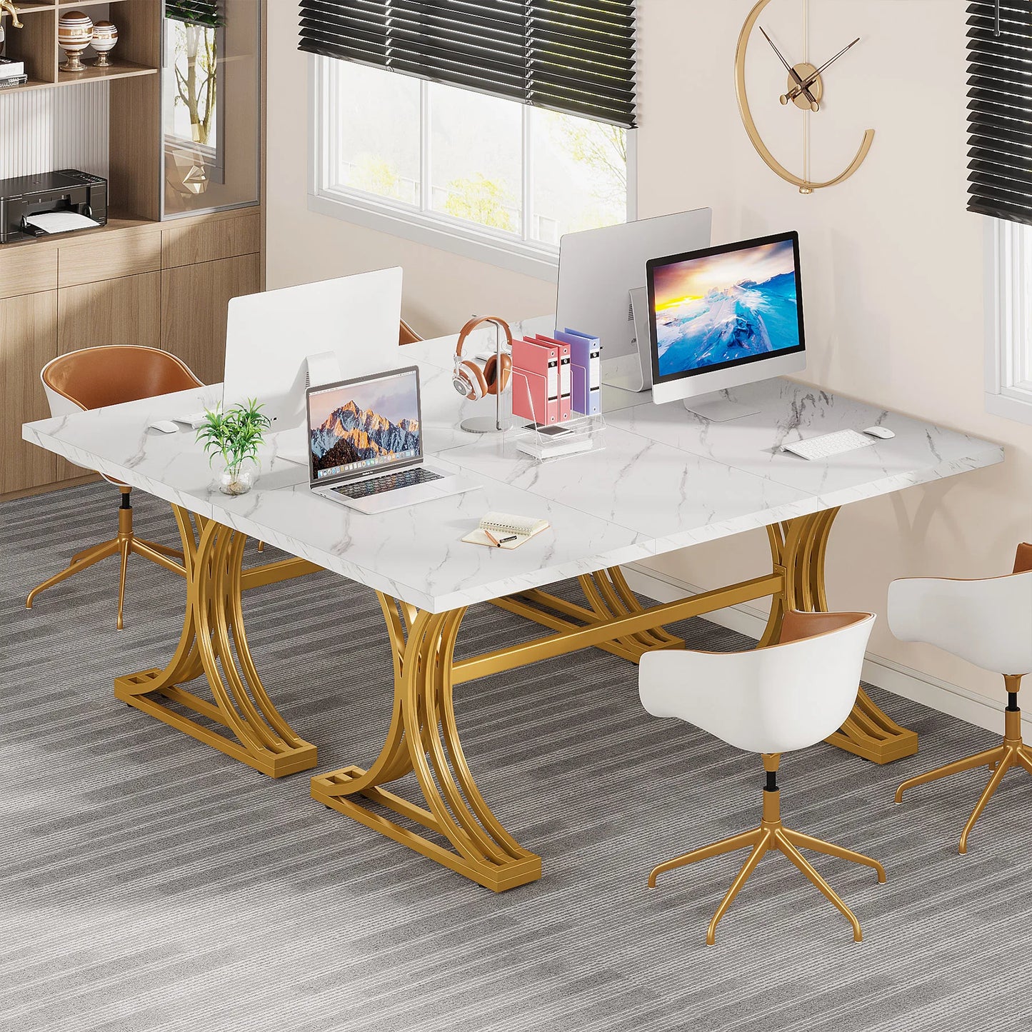 Gold-Leg Work Desk