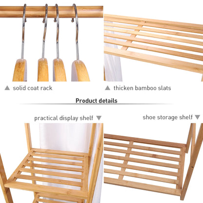 Open Bamboo Clothes Rack