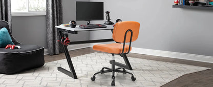 Armless Office Desk Chair with Lumbar Support