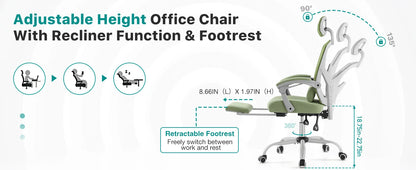 Ergonomic Reclining High Back Mesh Chair with Lumbar Support Pillow