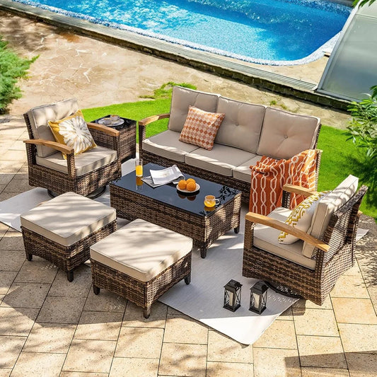 Rattan Patio Conversation Set